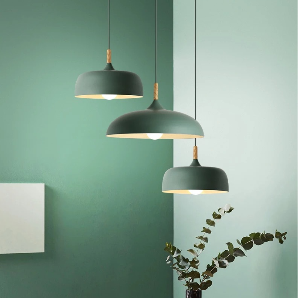 Aria Modern Dome Pendant Light — Macaron Design, Hardwire, IP20, 5㎡–20㎡