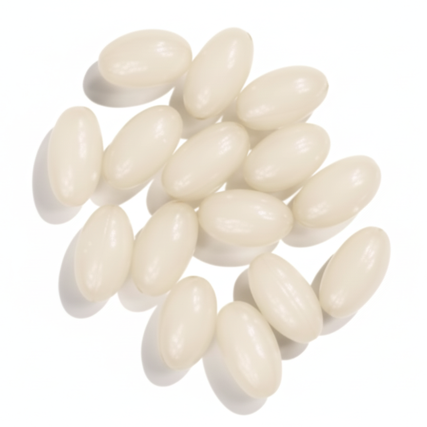 Close-up of the softgels