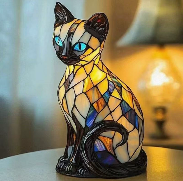 Vitray Hayvan Masa Lambası Gece Lambası