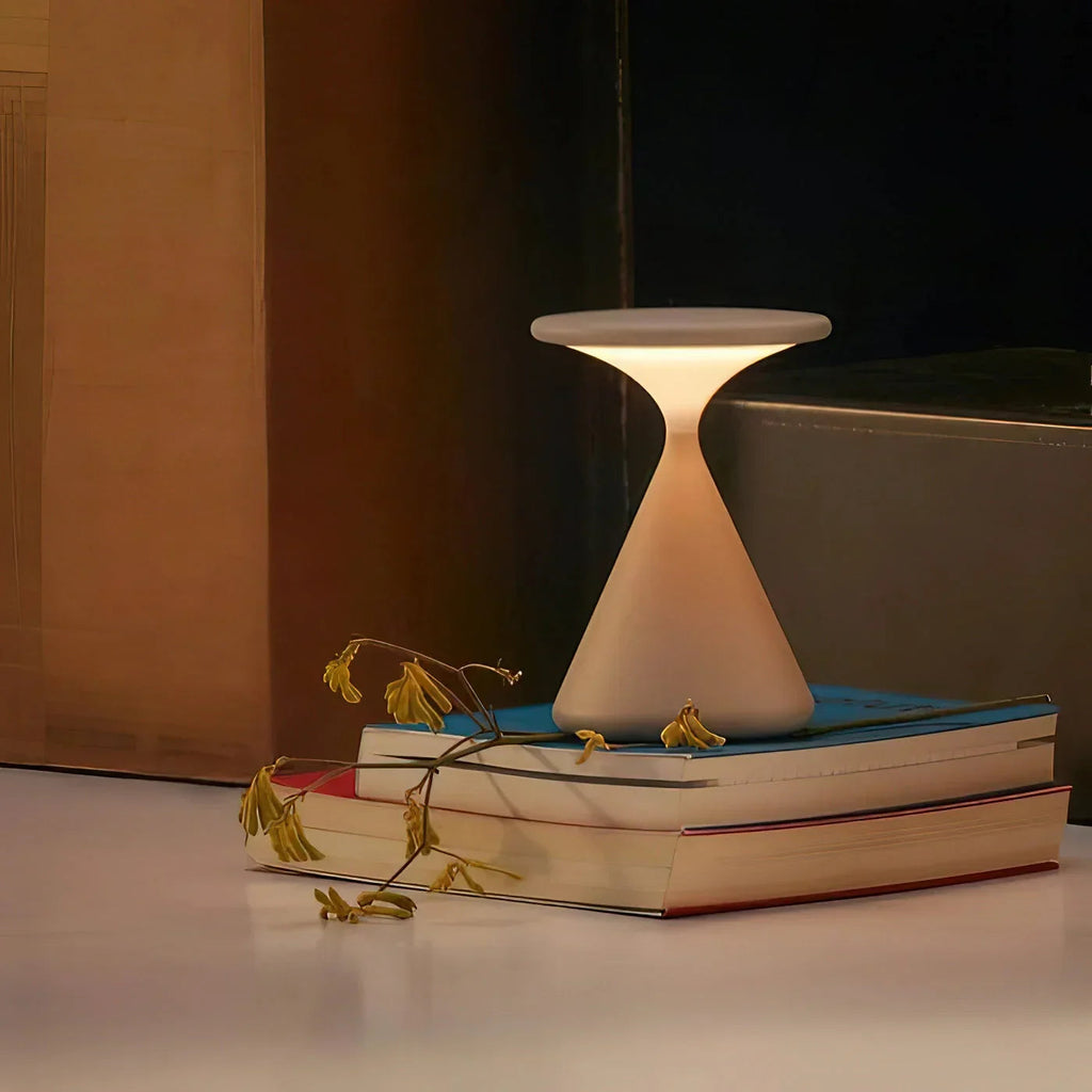 LuminaHour Wireless Hourglass Table Lamp for Modern Homes