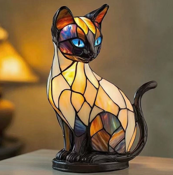 Vitray Hayvan Masa Lambası Gece Lambası