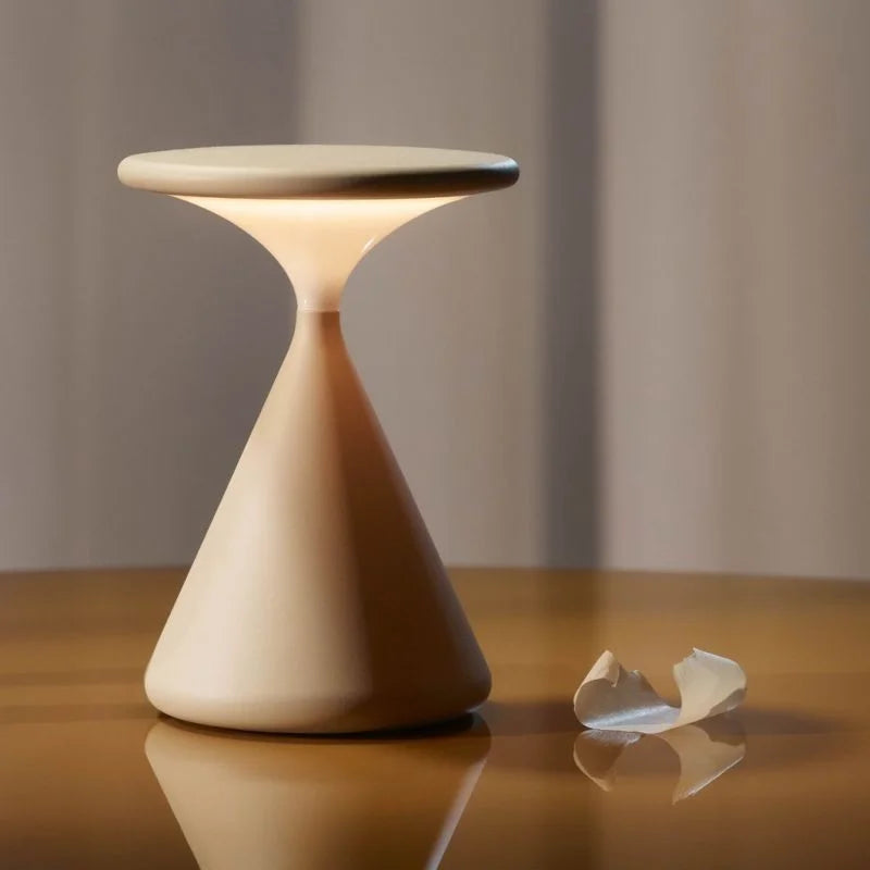 LuminaHour Wireless Hourglass Table Lamp for Modern Homes