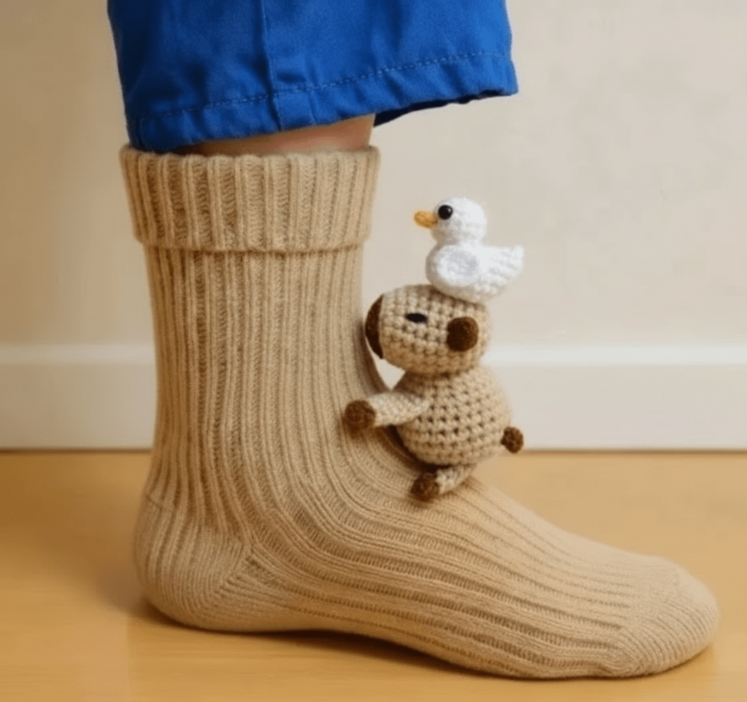CozyNest House Socks For Home Relaxation With 3D Animal Accent And Non Slip