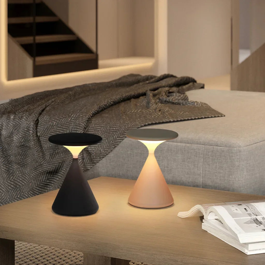 LuminaHour Wireless Hourglass Table Lamp for Modern Homes