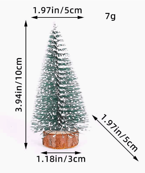 FrostGrove Noel dekorasyonu için 5 parçalı yapay karlı mini köknar seti