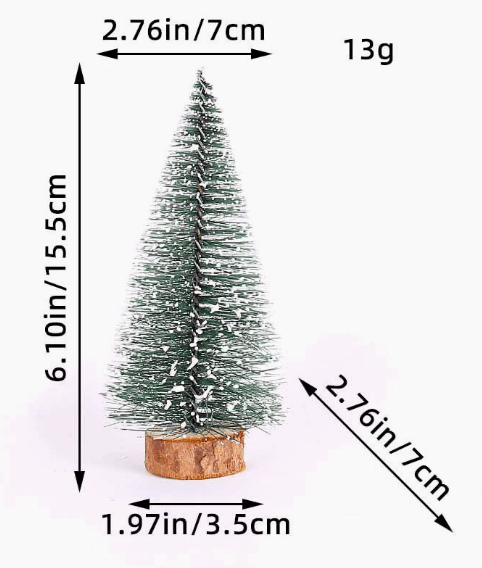 FrostGrove Noel dekorasyonu için 5 parçalı yapay karlı mini köknar seti
