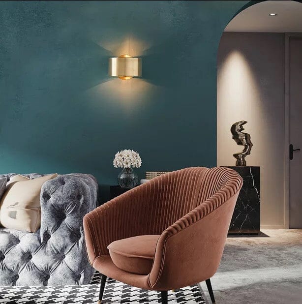 Goldene Ring-Wandlampe