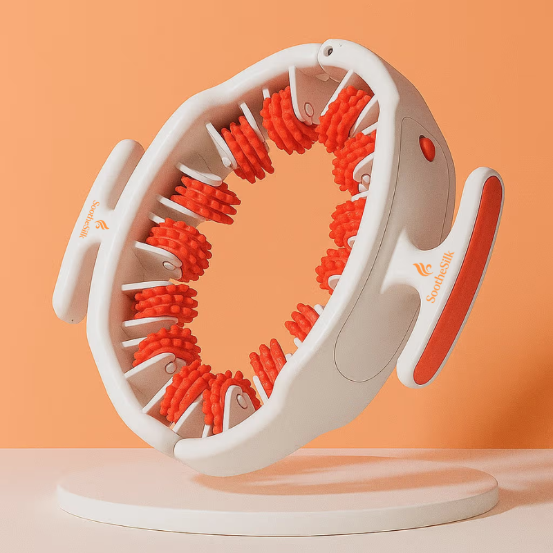 Manual Body Massage Roller – 180° Flex Hinge, Soft Elastic Rollers