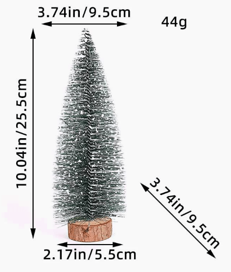 FrostGrove Noel dekorasyonu için 5 parçalı yapay karlı mini köknar seti