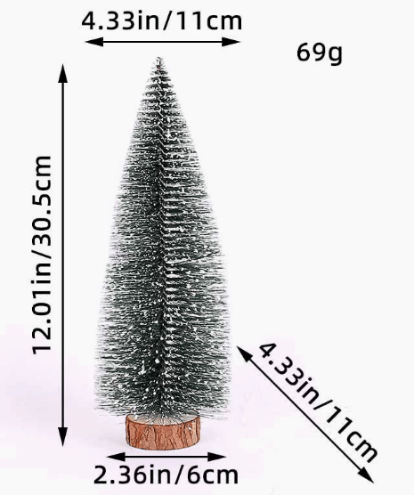FrostGrove Noel dekorasyonu için 5 parçalı yapay karlı mini köknar seti