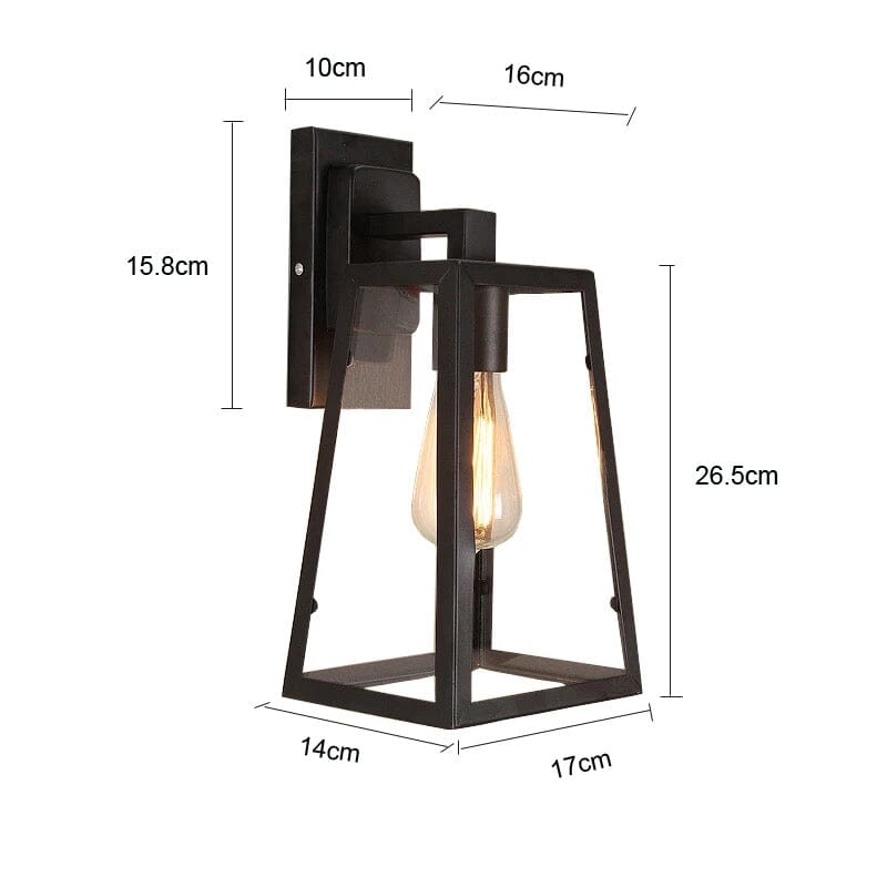 Zahid Utomhus Vägglampor med Glödlampa