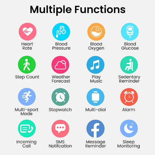 שעון חכם למעקב רמת סוכר בדם | שעון חכם לבדיקת סוכר בדם לא פולשנית
