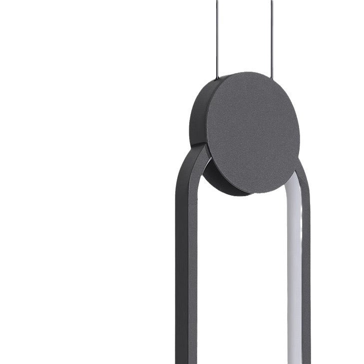Nowoczesna lampa wisząca LED Doria — czarny/biały metal