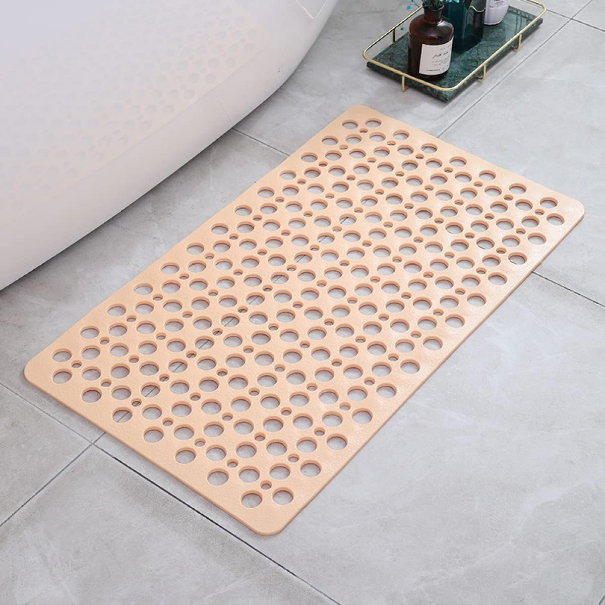 Anti-Slip Shower Mat With Suction Cups And Drainage