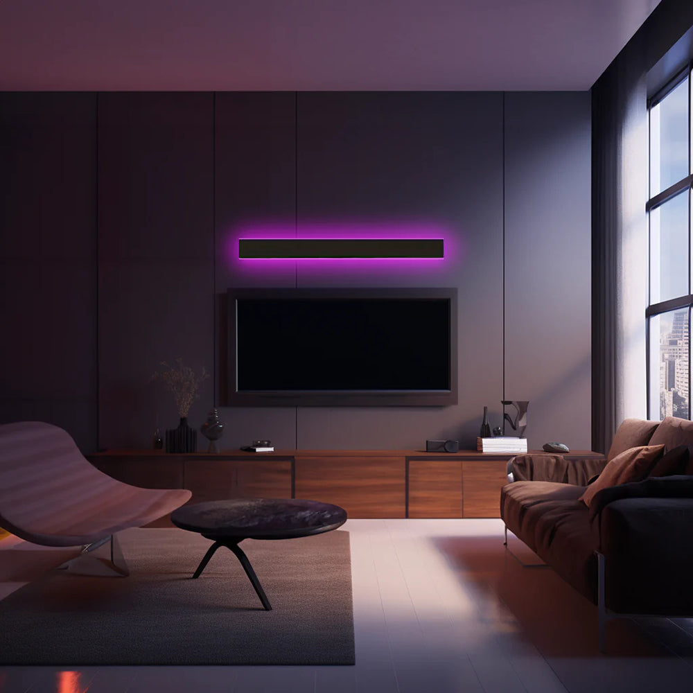 Moderní designové nástěnné LED lampy z černého kovu na zahradu a do chodby