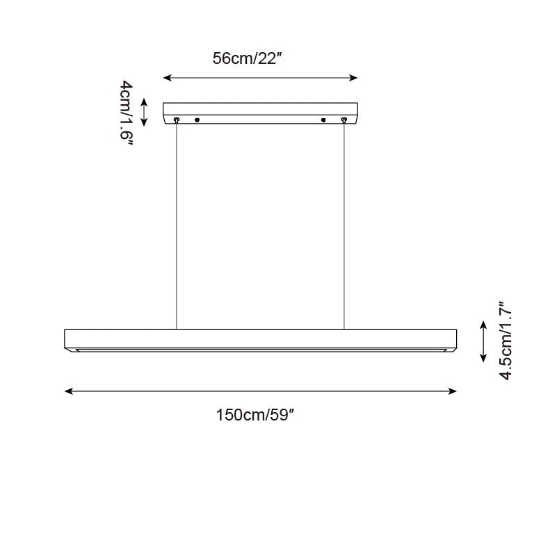 Imiror rett pendellampe i travertin — minimalistisk integrert LED