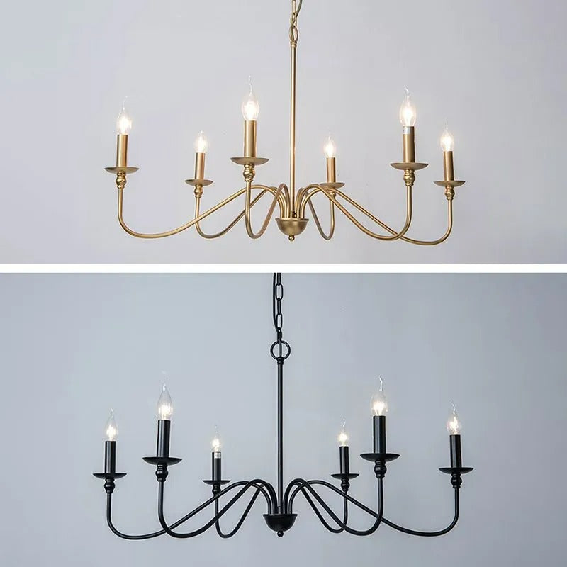 Orix Metal Chandelier — Retro Vintage Candle Design