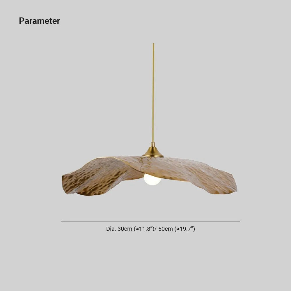 Metalen hanglamp Arisha met lotusblad - vaste bedrading, lamp inbegrepen