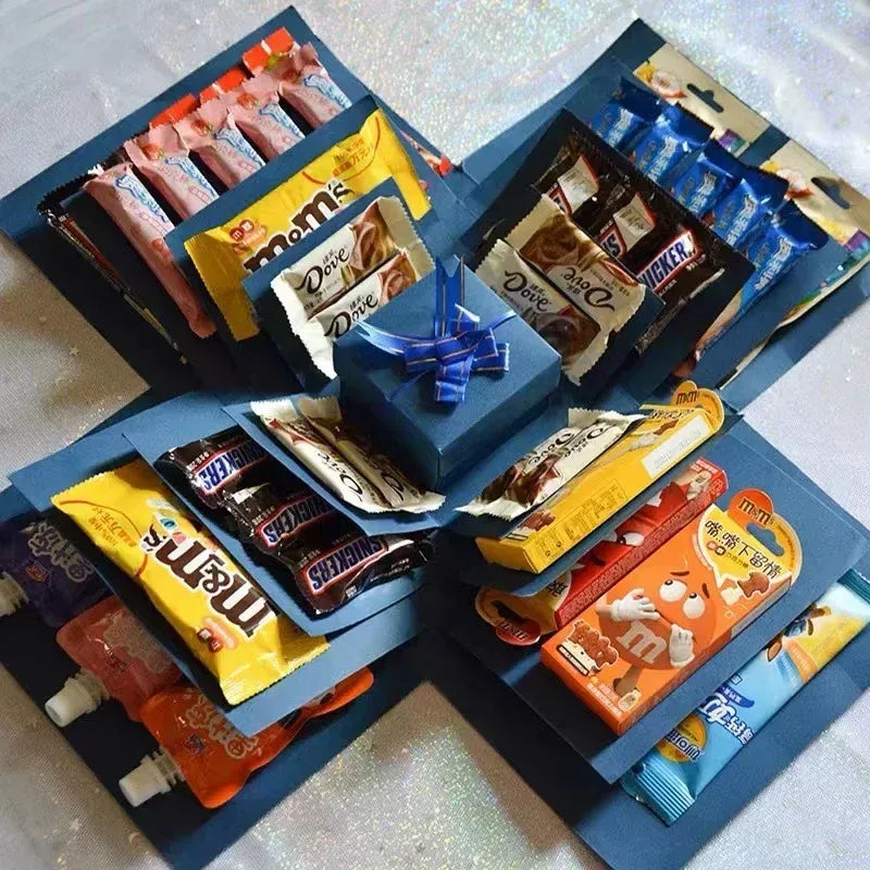 Kotak Hadiah Kejutan Mewah AuraBox Dengan Gula-gula dan Coklat Hadiah Asli