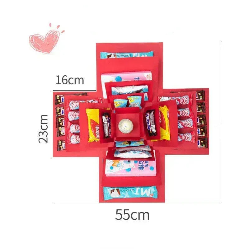 Kotak Hadiah Kejutan Mewah AuraBox Dengan Gula-gula dan Coklat Hadiah Asli