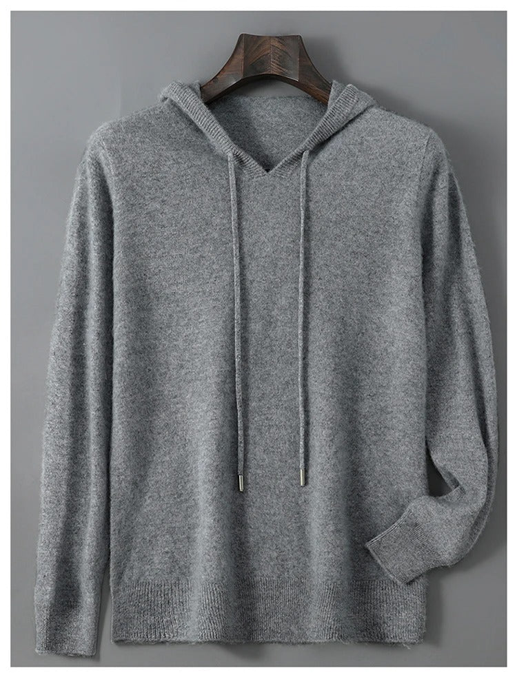 סוודר גברים מצמר וקאשמיר סריג רך וחמים סריג פולוור לשטיפה ביד בלבד