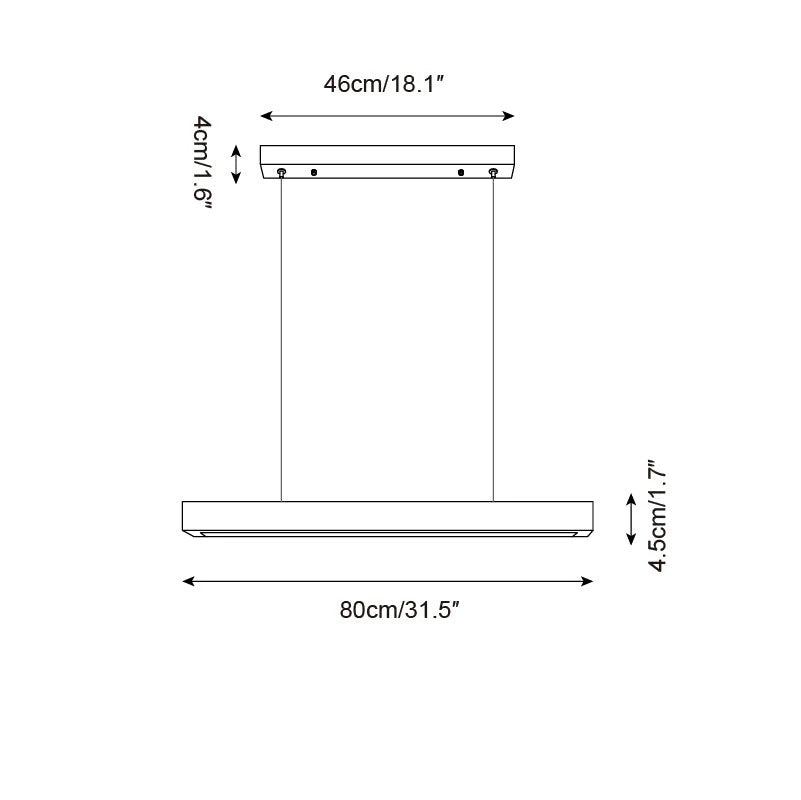 Imiror rett pendellampe i travertin — minimalistisk integrert LED