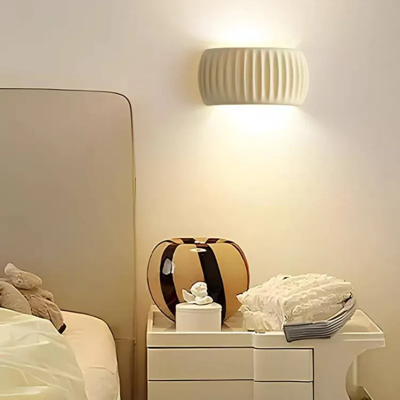 Modern Aria LED Indoor Wall Lamp — Orange and Green Resin, Adjustable Brightness