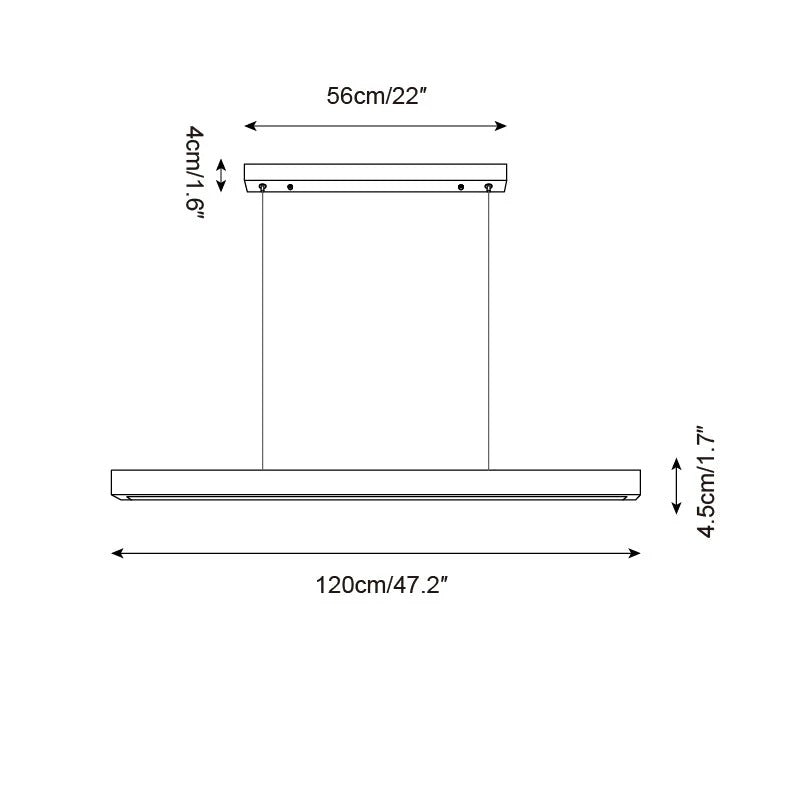 Imiror rett pendellampe i travertin — minimalistisk integrert LED