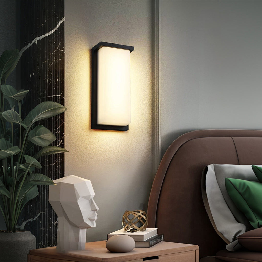 Applique da esterno Heather a LED — corpo rettangolare pressofuso