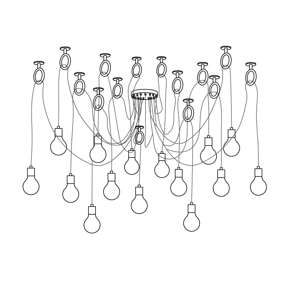 Industrial Spider Chandelier - Lamp Outdoor