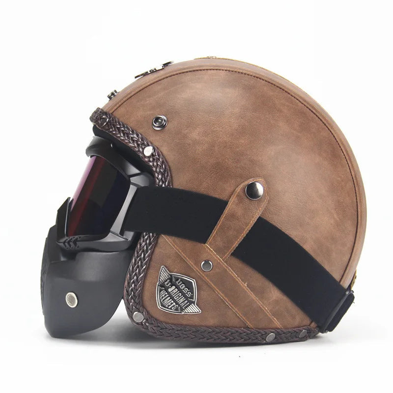 buying old motorcycle helmets BAUTI Retro Open-face Helmet Vintage 3/4 Jet Helmet Removable Brim DOT Certified Men's and Women's Riding Half-Covered Helmet Mopeds Scooters Cruisers F,M=(57-58CM) : Automotive A sharp RETRO-INSPIRED HELMETS WE LOVE