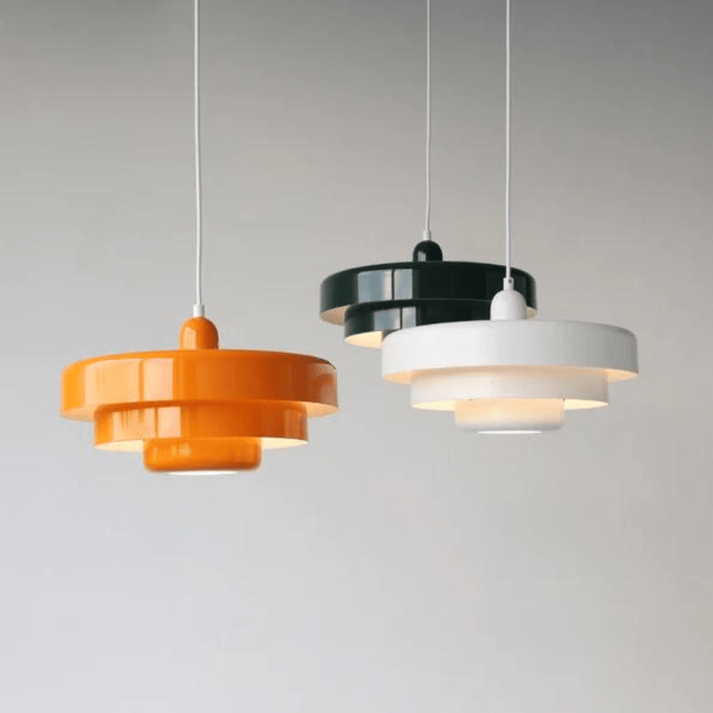 Elegancka trójpoziomowa lampa wisząca Aurelia w kolorach makaroników