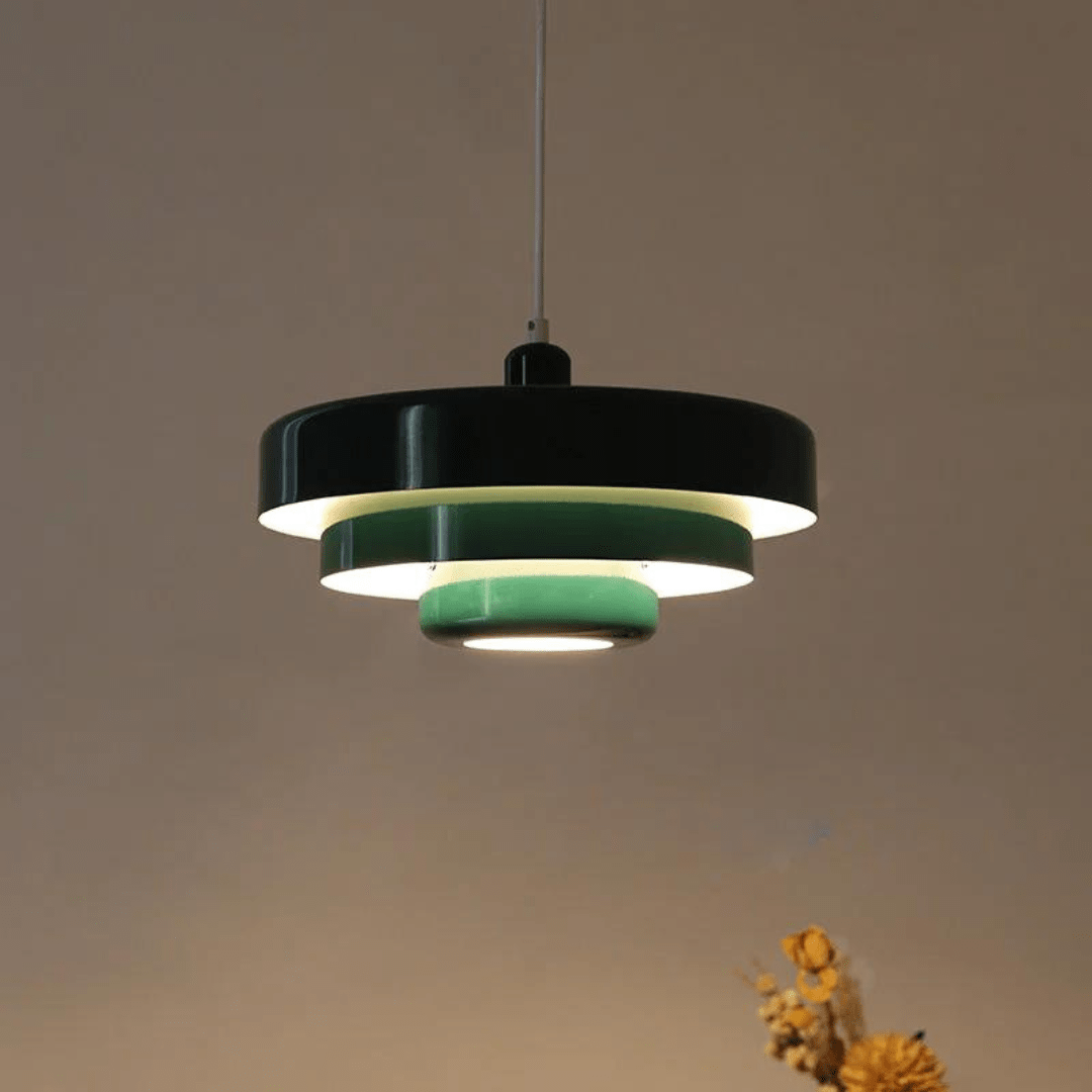 Elegancka trójpoziomowa lampa wisząca Aurelia w kolorach makaroników