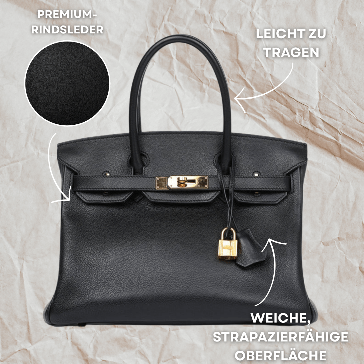 Bolso de cuero AuroraLane de piel de vacuno prémium para mujeres activas, versátil para el día a día