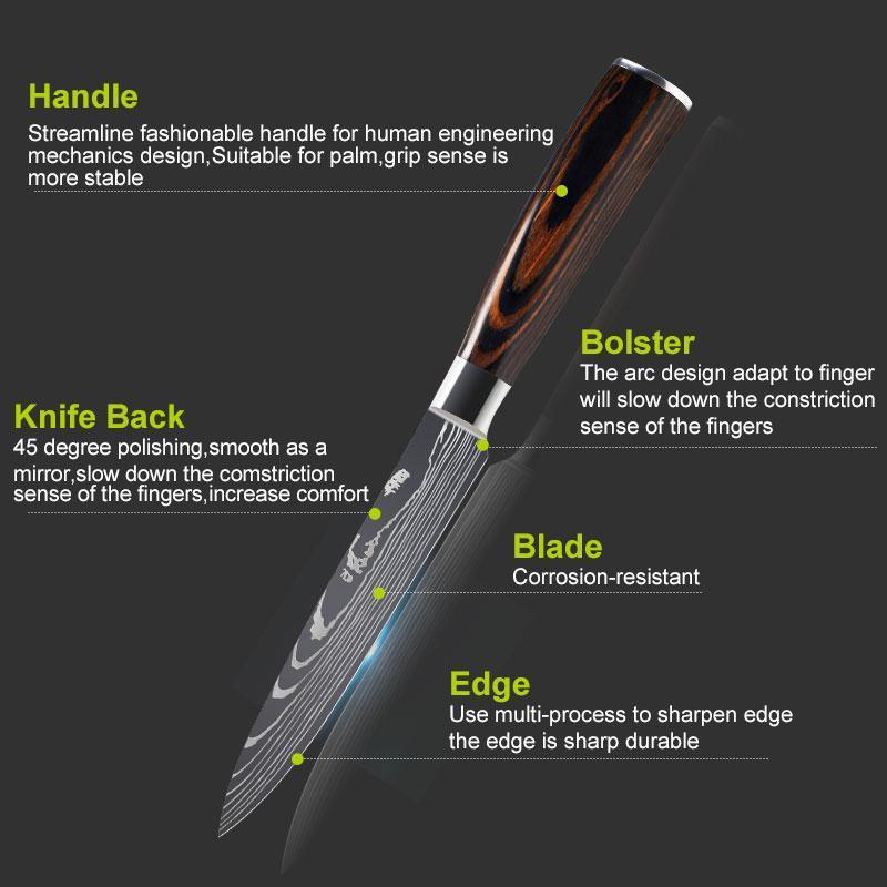 Ensemble de 10 couteaux de chef professionnels