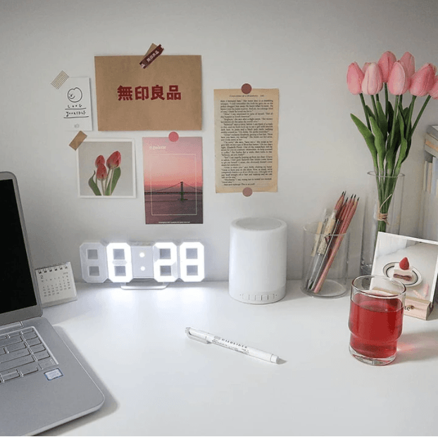 Jam Penggera Digital 3D Pintar NovaTime Untuk Meja Moden dan Pejabat Rumah