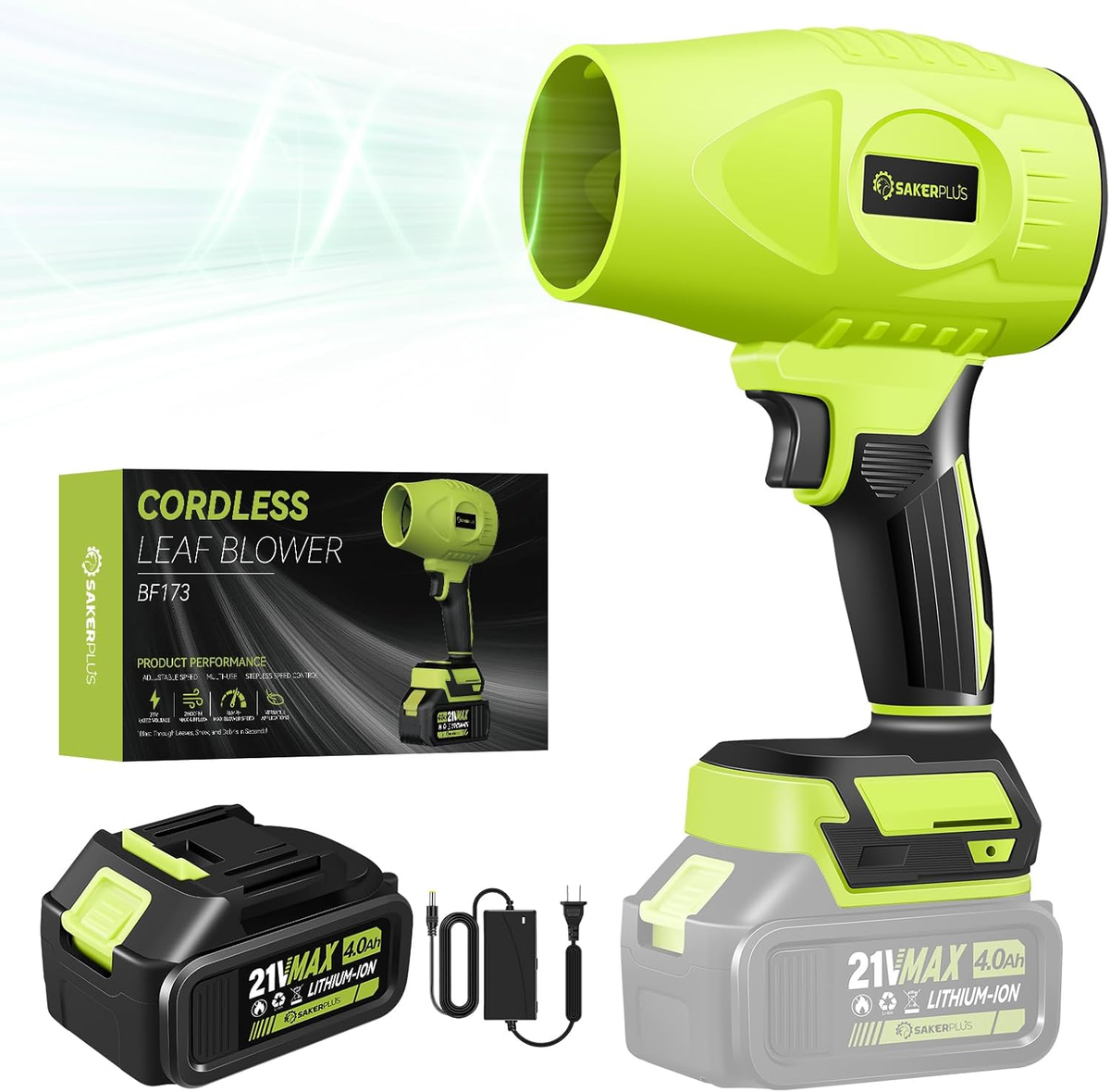Cordless Air Duster & Mini Blower – 21V Rechargeable, 180,000 RPM, 2 Speeds