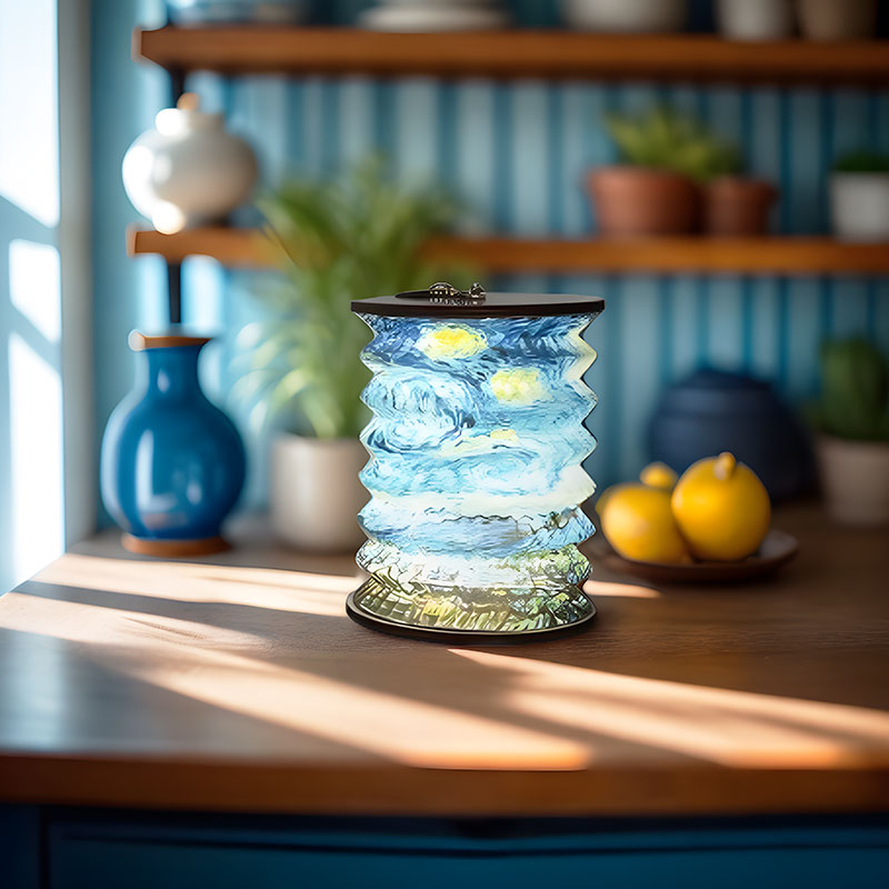 LumiNest bærbar batteri LED nattbordlampe for elegant glød