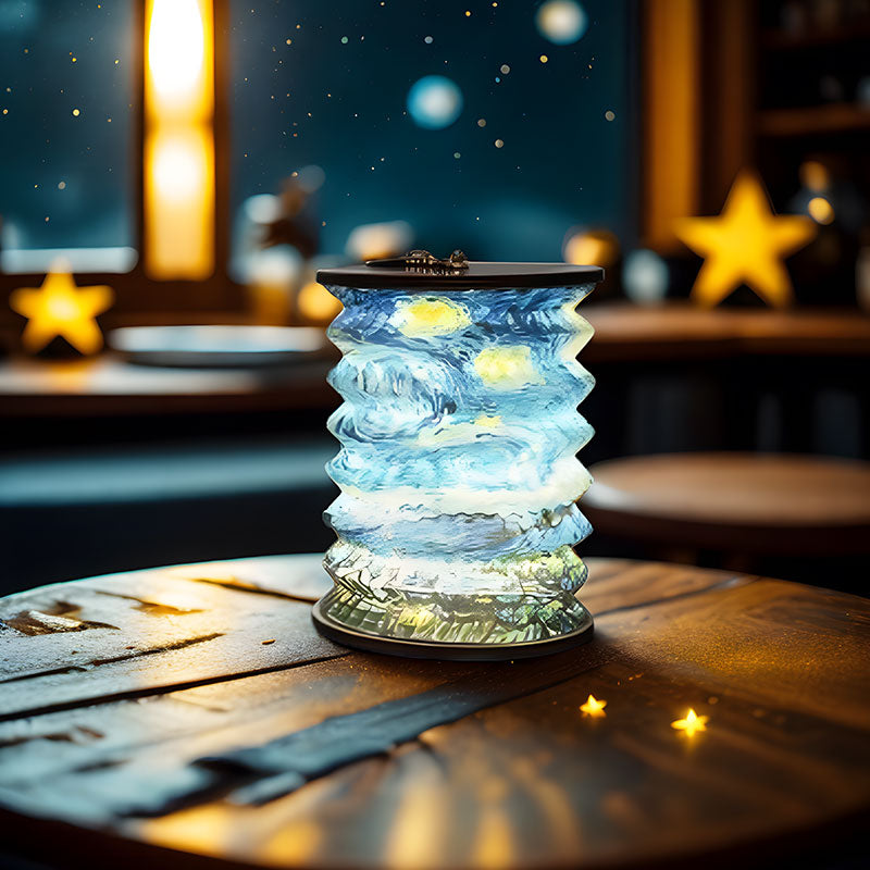 LumiNest bærbar batteri LED nattbordlampe for elegant glød