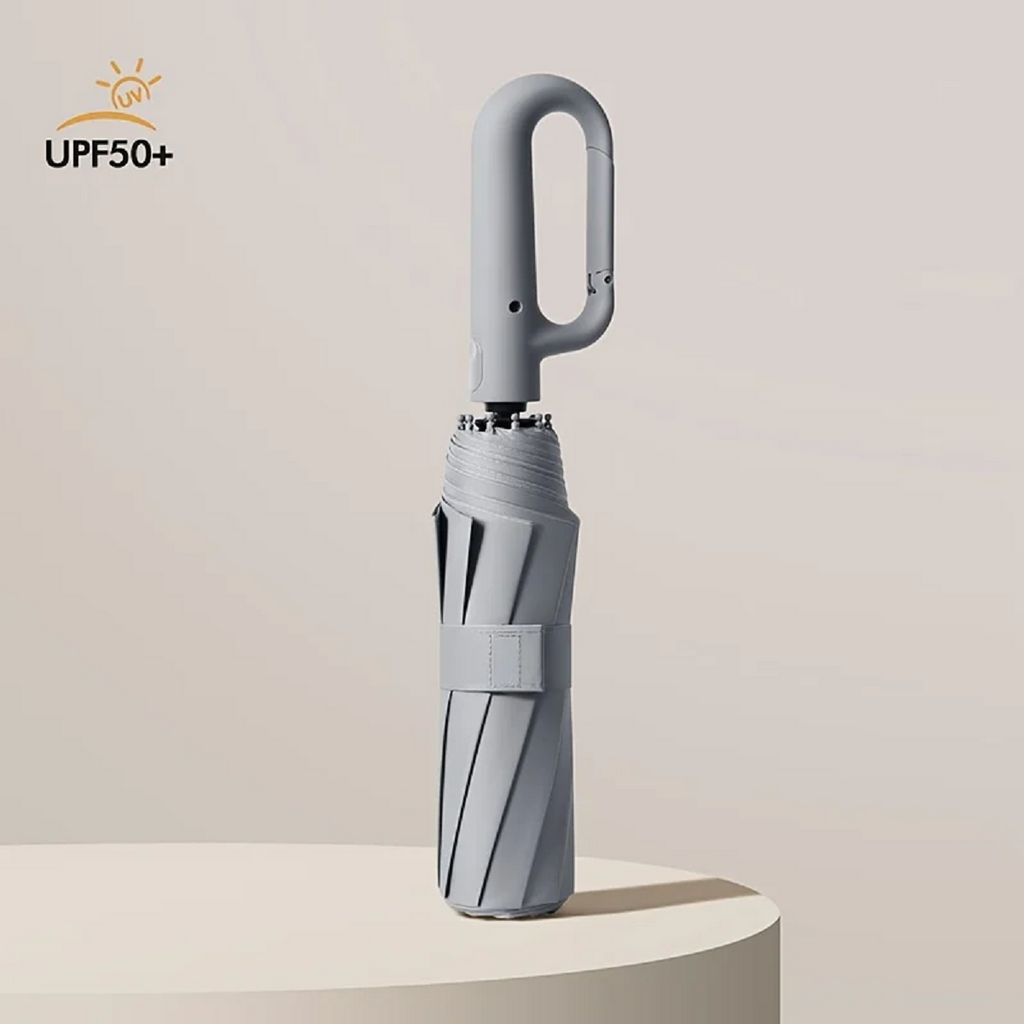 Guarda-chuva automático dobrável resistente ao vento AeroGuard com pega grande e compacto