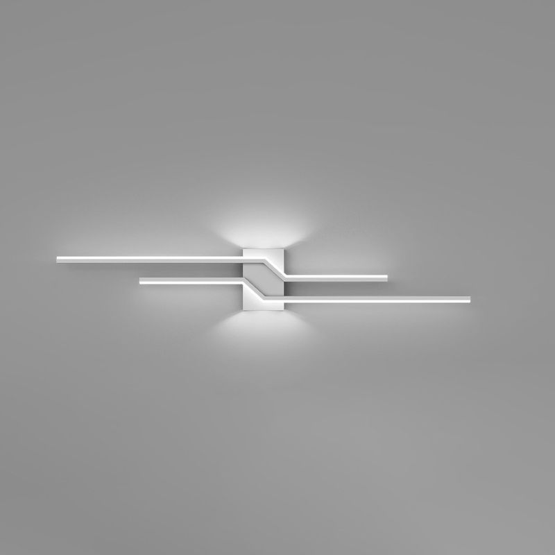 Candeeiro de parede linear em metal e acrílico — temperaturas de cor LED