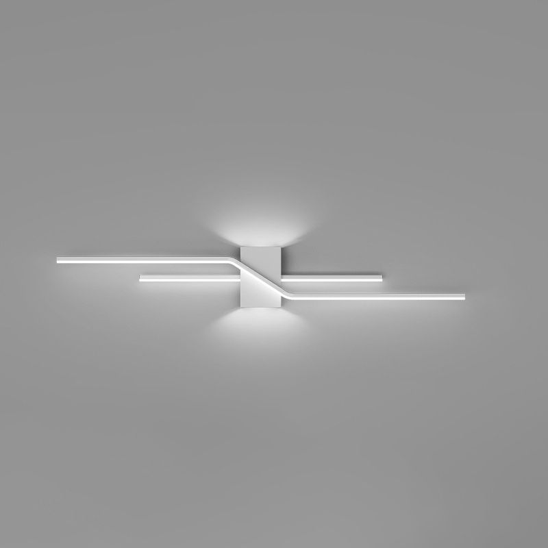 Candeeiro de parede linear em metal e acrílico — temperaturas de cor LED