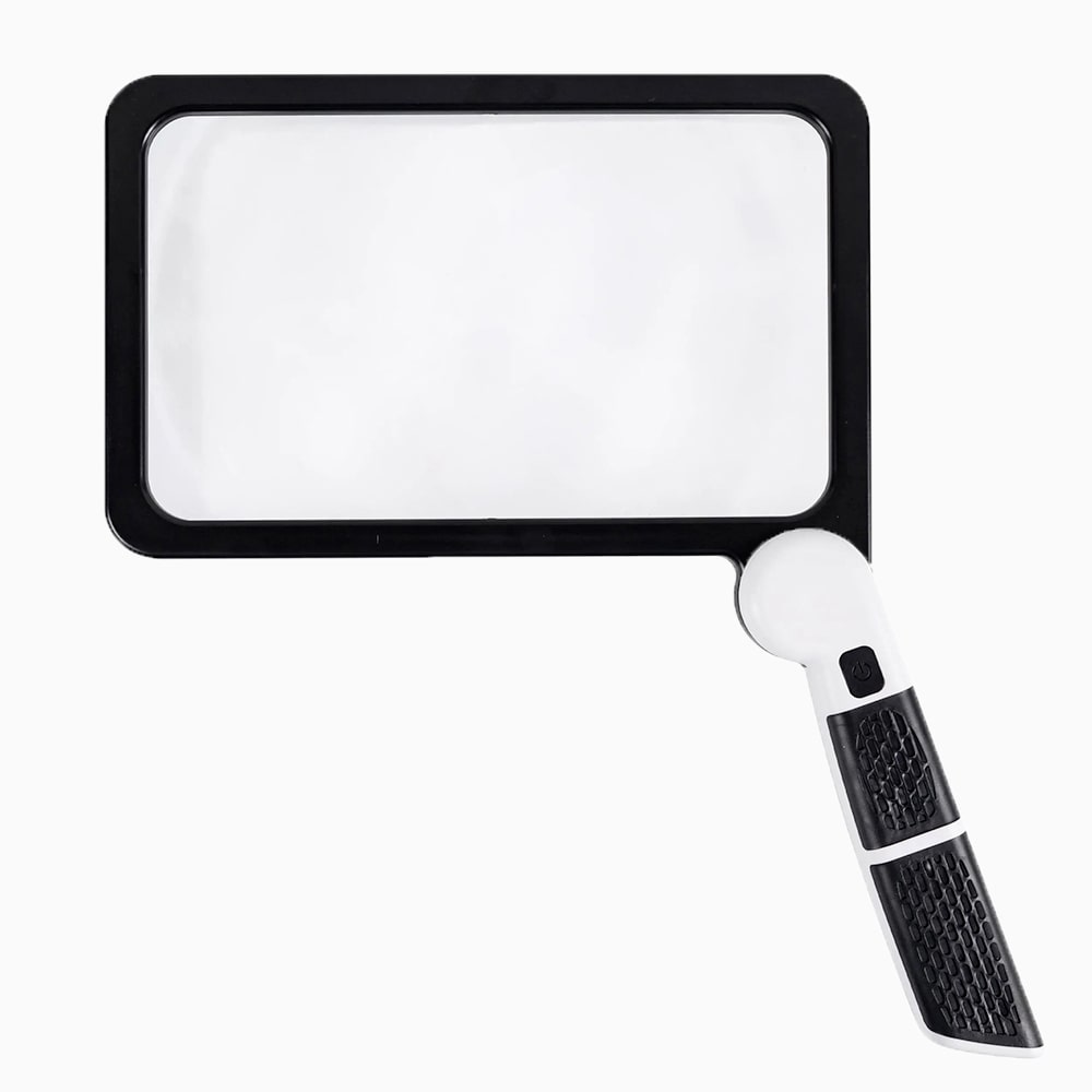 Lente d'ingrandimento portatile BrightPath a pagina intera con ingrandimento 5X, luce LED e 3 modalità