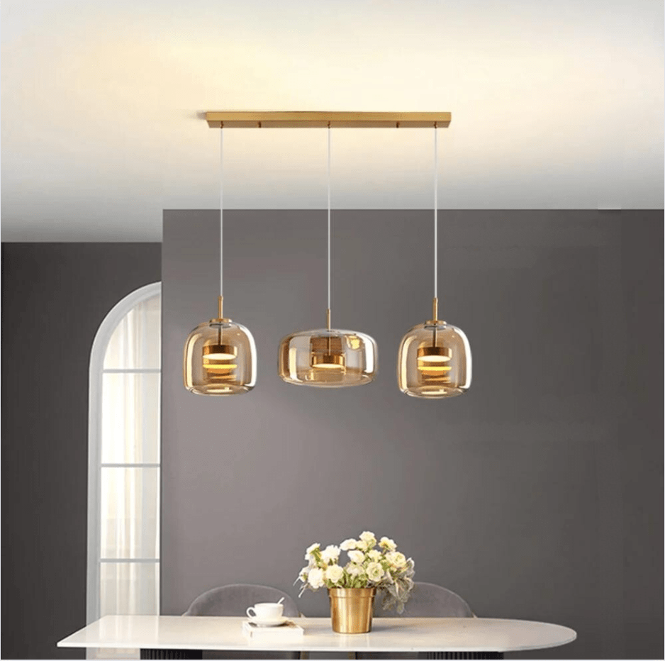 Lampadario in vetro AstraLux per illuminazione d'interni moderna