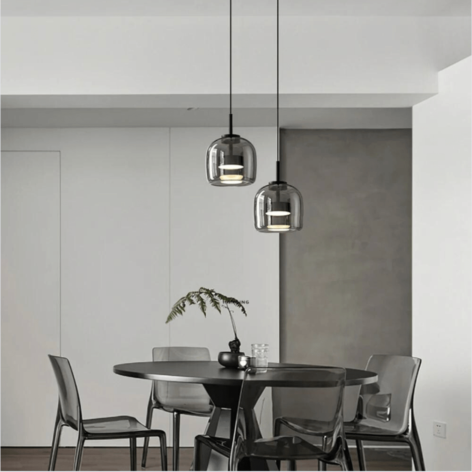 Lampadario in vetro AstraLux per illuminazione d'interni moderna