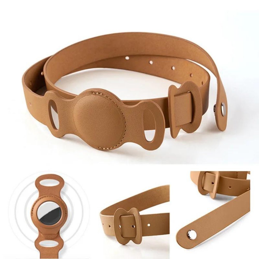 AuroraLeather AirTag Hundehalsband mit Premium-Stil und sicherer Ortung