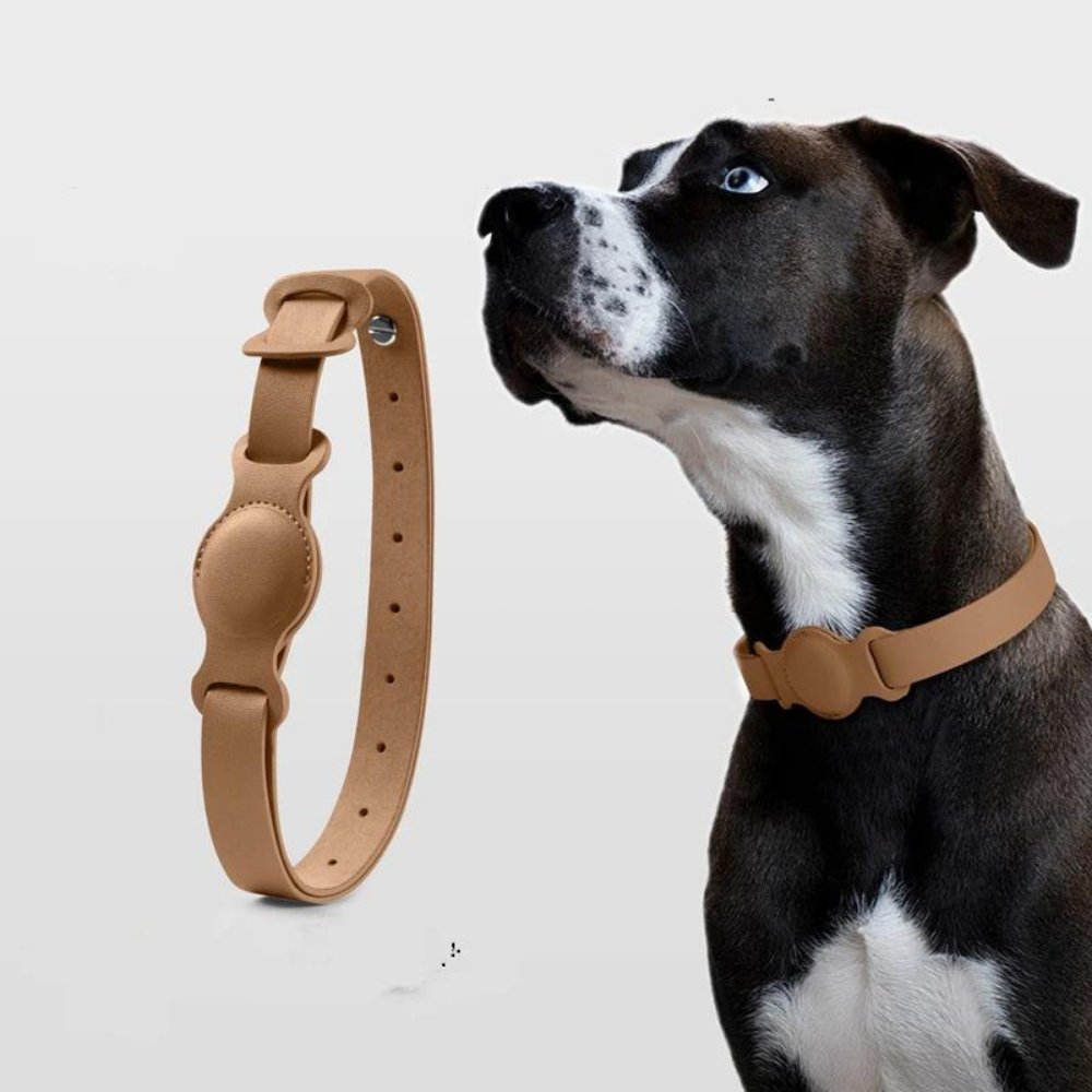 AuroraLeather AirTag Hundehalsband mit Premium-Stil und sicherer Ortung