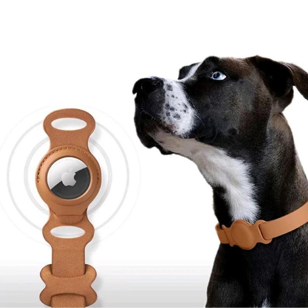 AuroraLeather AirTag Hundehalsband mit Premium-Stil und sicherer Ortung