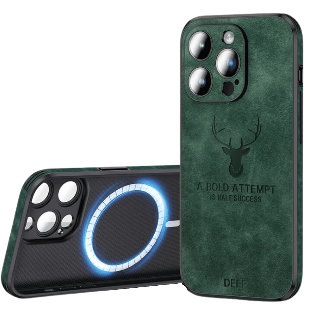 NovaGuard 皮革豪华 iPhone 保护壳，带防震功能