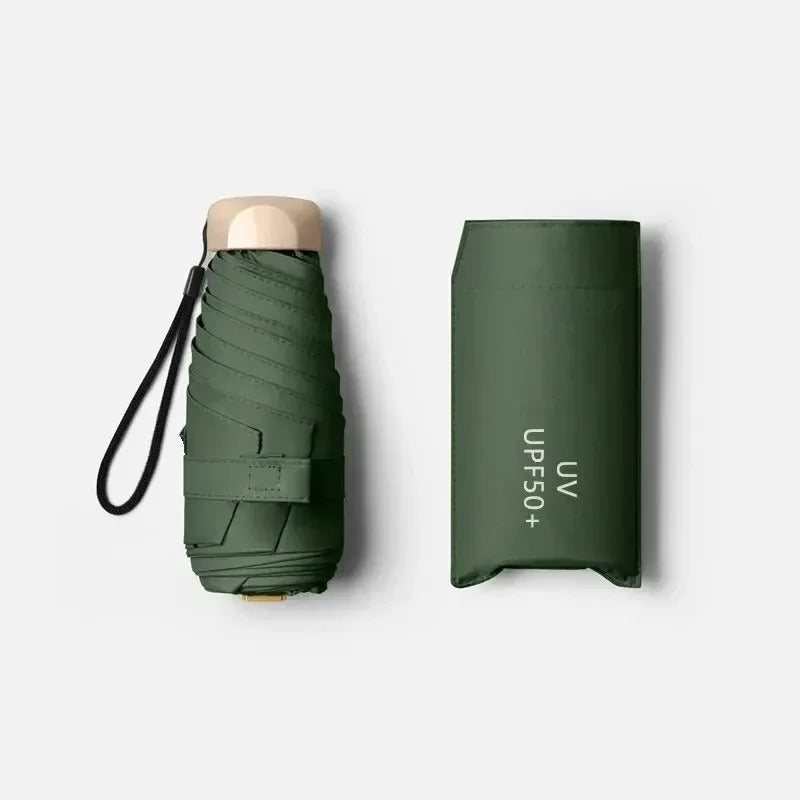 Solara hopfällbart mini-paraply kompakt UV-skydd och vindresistent